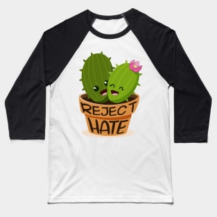 'Reject Hate' Social Inclusion Shirt Baseball T-Shirt